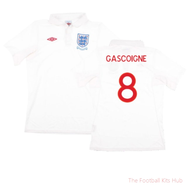 England 2009-10 Home Shirt (With South Africa Badge Detail) (XL) (Mint) (Gascoigne 8)