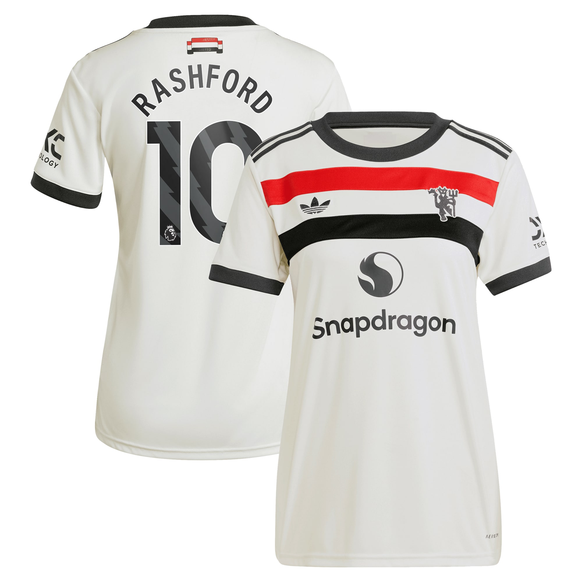 [SJH] Marcus Rashford Manchester United Originals Women's 2024/25 Third Replica Jersey - Cream