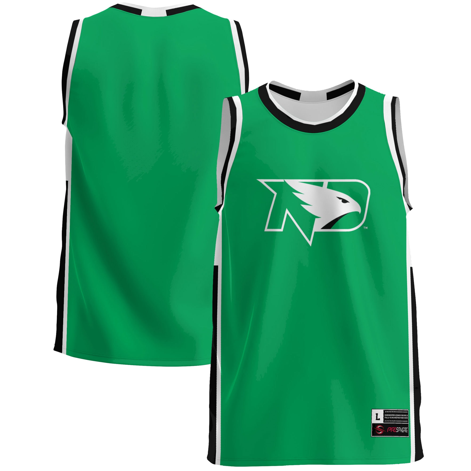 [NJP] North Dakota GameDay Greats Lightweight Basketball Jersey - Green