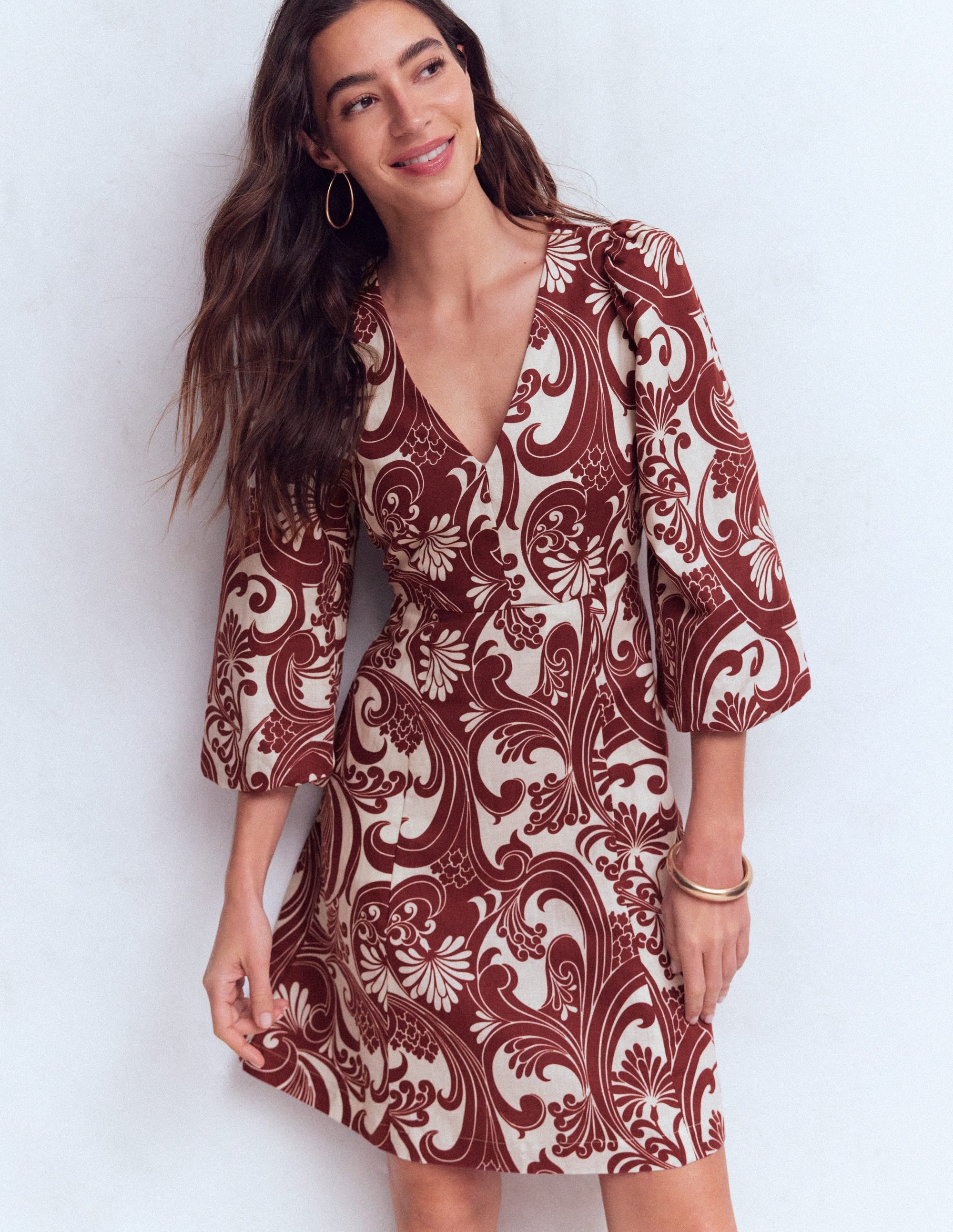 Marla Linen Blend Short Dress
