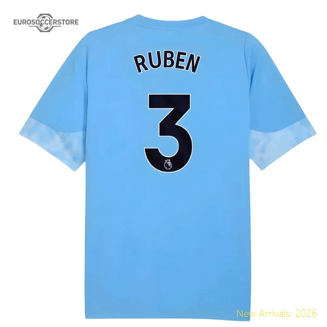 2025-2026 Man City Training Jersey Light Blue - Kids Ruben 3