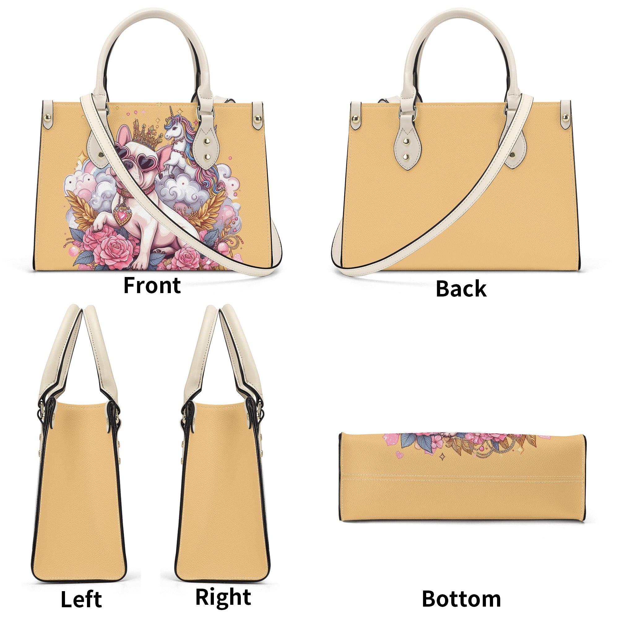 French Bulldog Lover Lucy Luxury Women Handbag Cute Frenchie Fan Gear