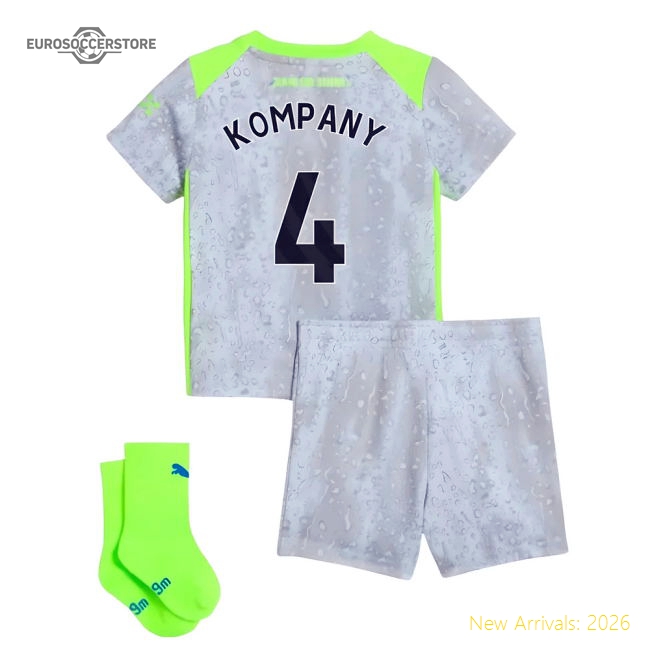 Official 2025-2026 Man City Third Baby Kit (kompany 4) - Premium