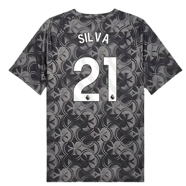 Premium Man City 2025-2026 Man City Warm Up Jersey (Black) (Silva 21)