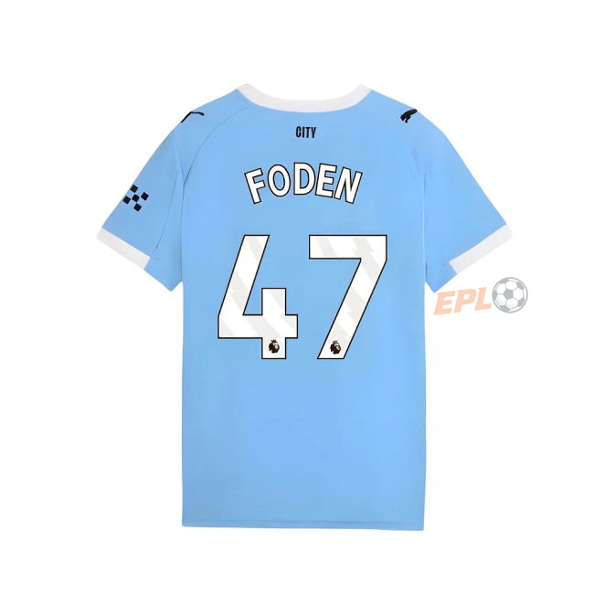2025-20 Man City Soccer Jerseys top quality Home Shirt - Kids
