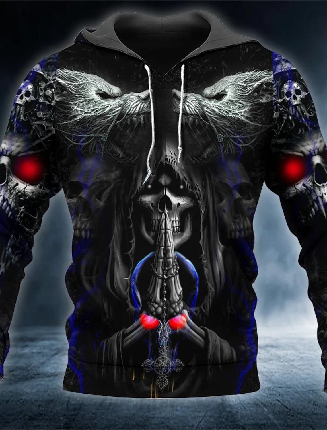 Men's Skull Graphic Prints Hoodie Hoodies Sweatshirt Streetwear