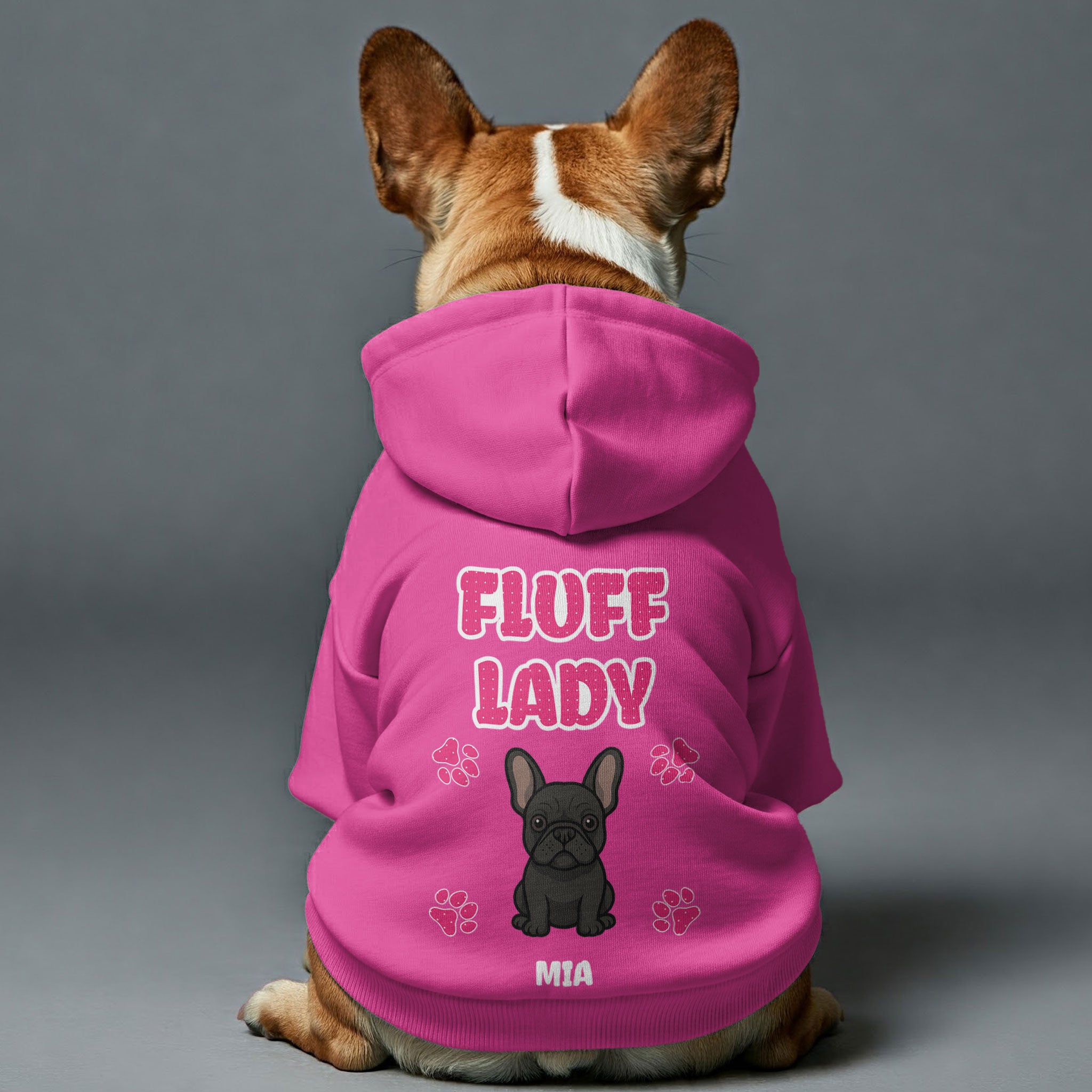 Lifestyle-Driven Fluff Lady - Personalized French Bulldog Hoodies Wit...