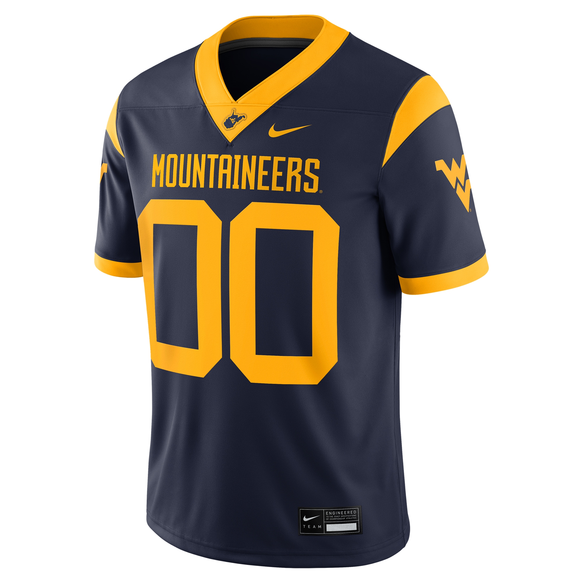 [NJP] West Virginia Mountaineers Custom Football Game Jersey - Navy