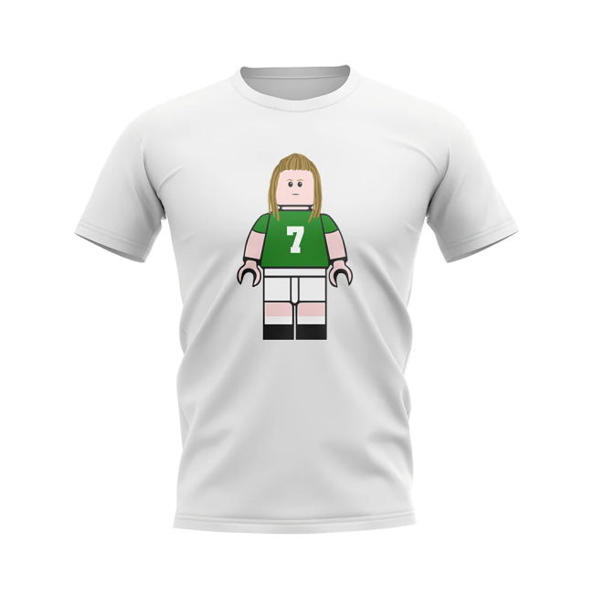 T-Shirt Henrik Larsson Celtic Brick Footballer Vibrant White
