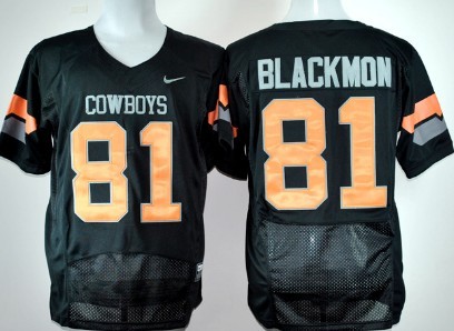 Men's None Black 2024 premium Justin Blackmon #81 high quality Jersey