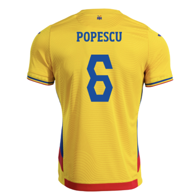2025-2026 Romania Home Shirt (Popescu 6) Holland Performance