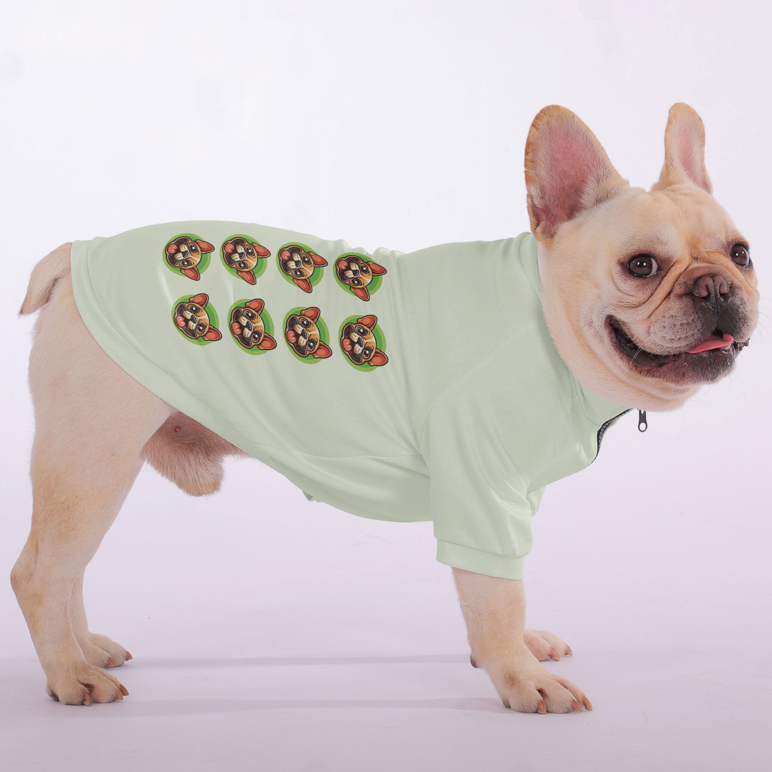 French Bulldog Elton Snuggly Zip Up Sweatshirt For French Bulldogs Durable Dog Item