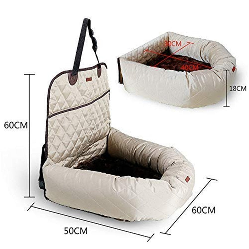 Indoor-Play Safetify Tm : 2 In 1 Pet Seat Cover And Bed for French