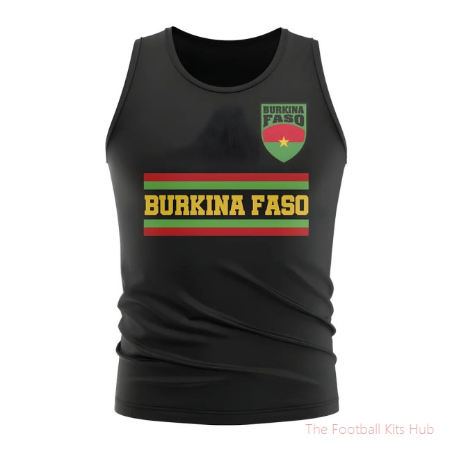 Burkina Faso Core Football Country Sleeveless Tee (Black)