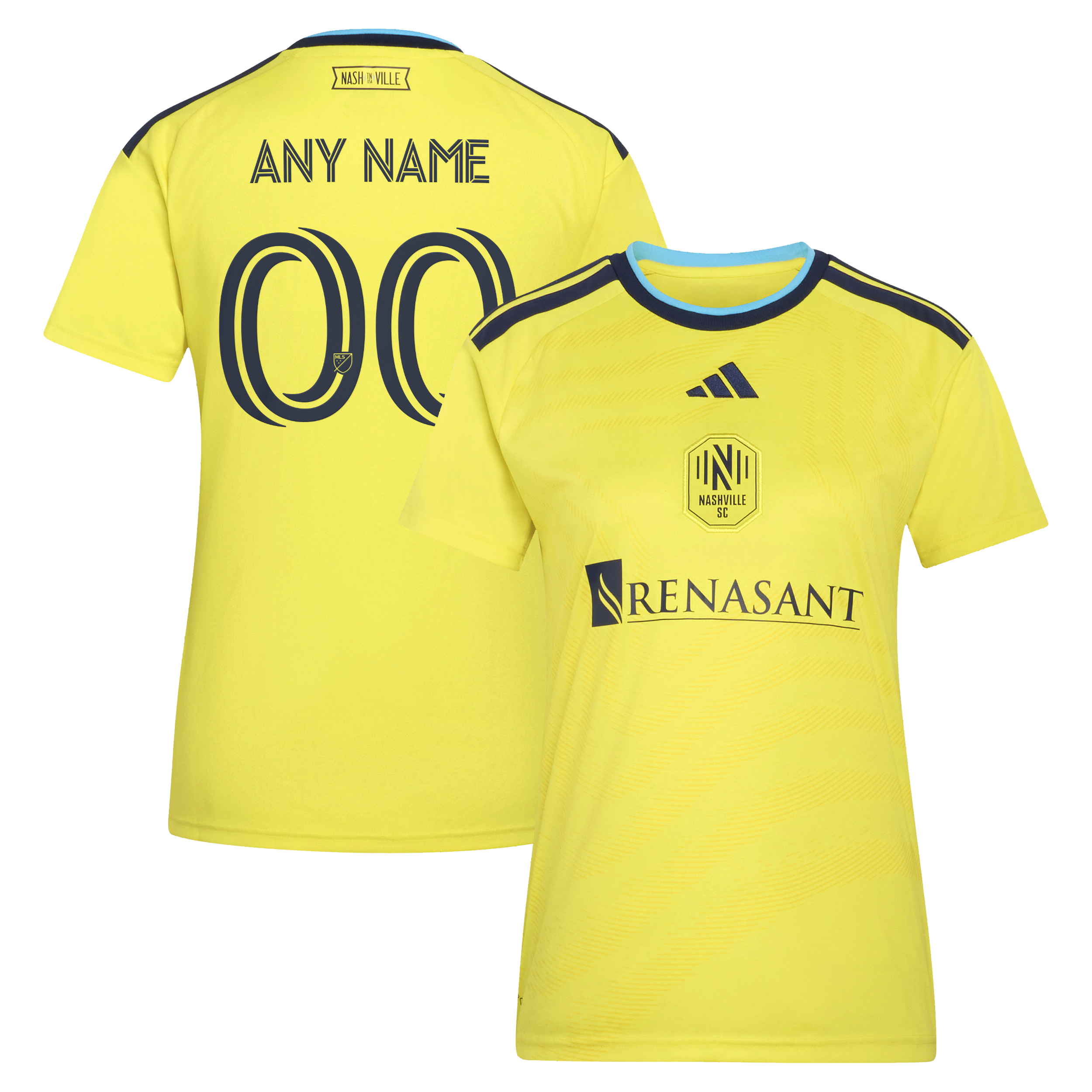[SJH] Nashville SC Women's 2026 The Reverb Kit Replica Custom Jersey - Yellow