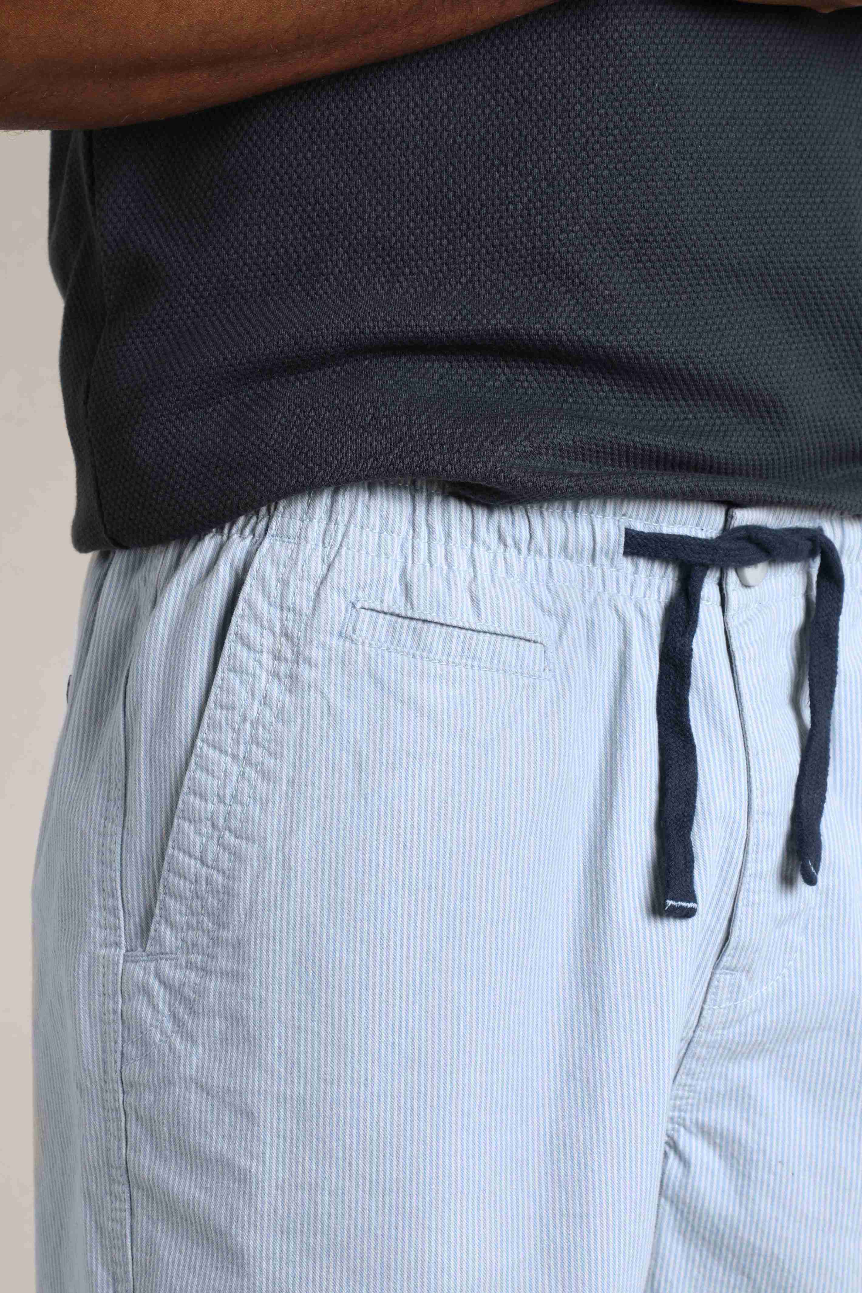 Dewey Stripe Shorts Ecru