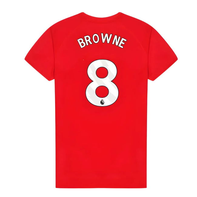 2021-24 Sunderland Home Soccer Jersey Browne 8 L S Kids