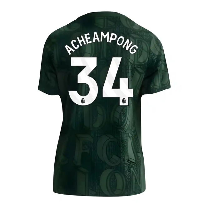 2025-20 Chelsea Adidas Home Football Jersey Acheampong 34 L M S Kids