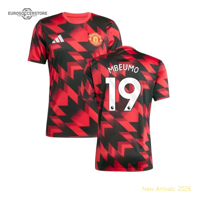 Official 2025-2026 Man Utd Pre-match Shirt (red) (mbeumo 19)