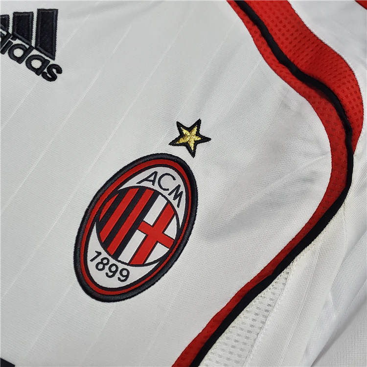 06-07 AC Milan White Retro Football Shirt Soccer Jersey - Official