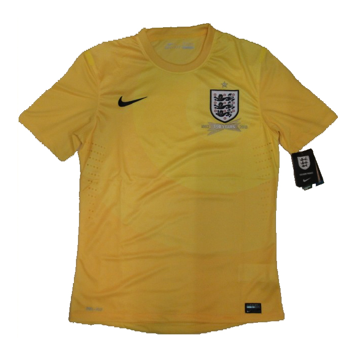 2013 England Goalkeeper Yellow Jersey Shirt - Official Replica 4449