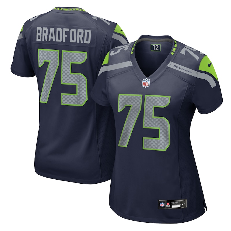 None Anthony Bradford SEA Seahawks Classic Genuine Jersey Game Day Wea