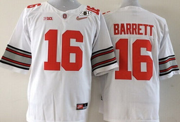 Men's OSU Buckeyes White 2015 match worn None #16 moisture wicking