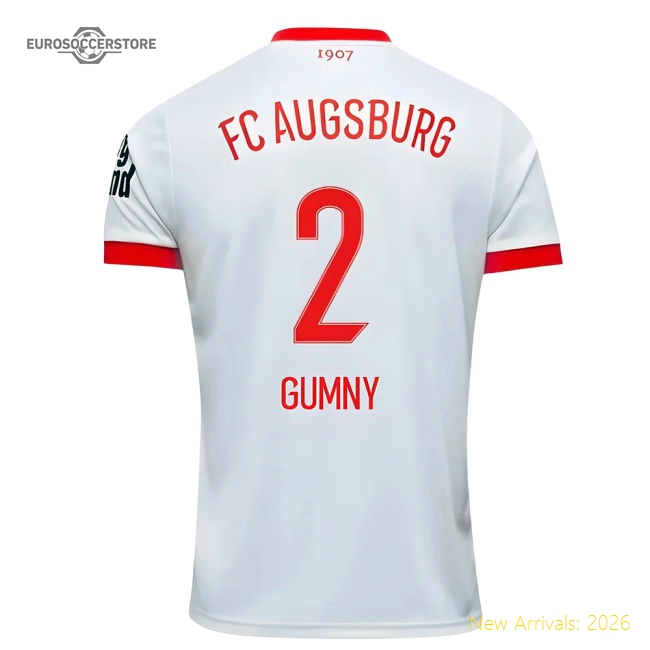 2025-2026 Fc Augsburg Home Top Football Jersey (Gumny 2)