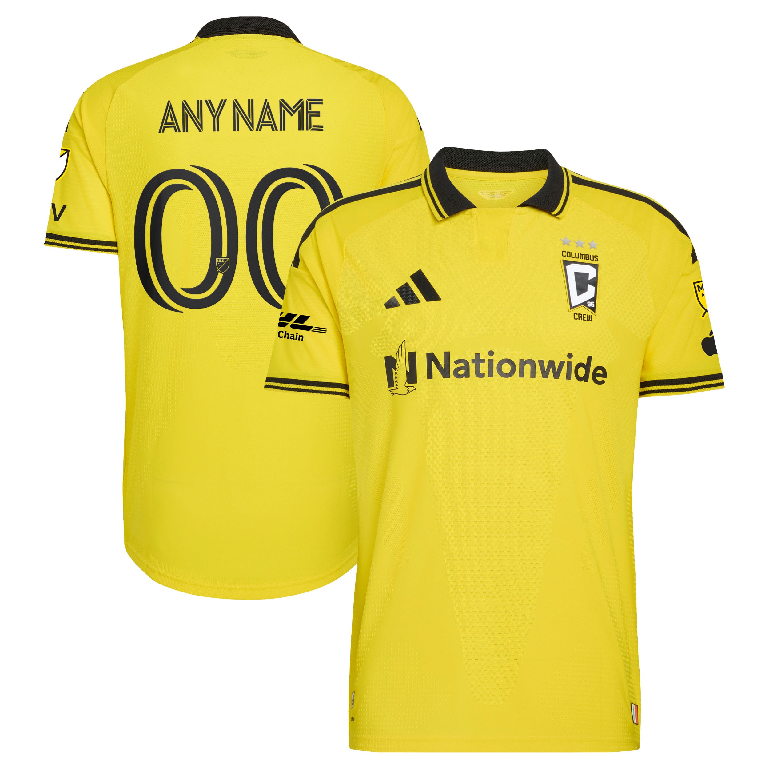[JED] Women's Columbus Crew 2026 The Crafted for Excellence Kit On-Field Authentic Patch Custom Jersey - Yellow