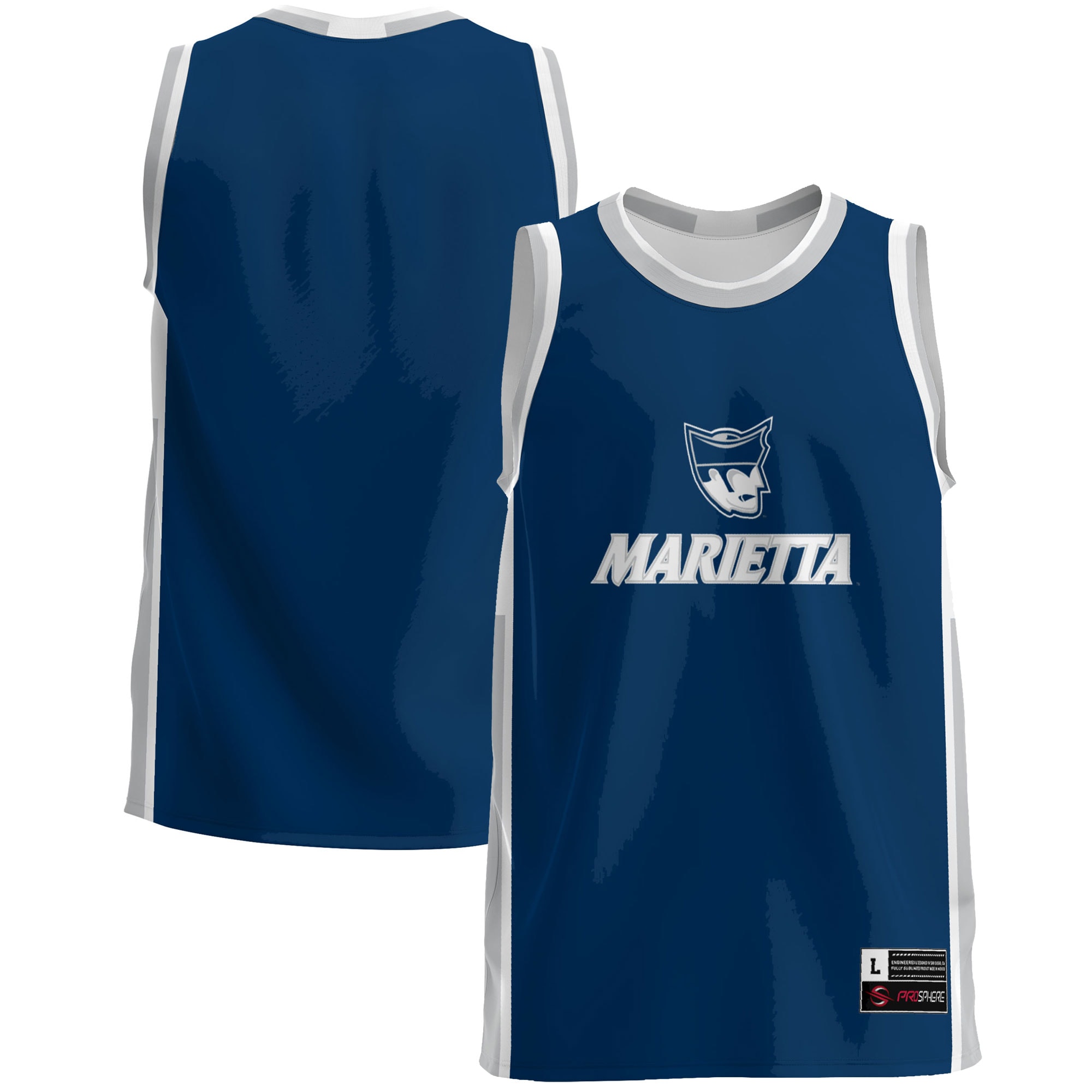 [NJP] Marietta College Pioneers GameDay Greats Lightweight Basketball Jersey - Navy