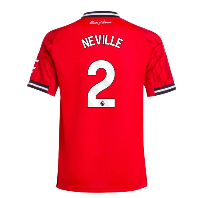Man Utd Home Football Jersey 2025-20 Season Neville 2 L M S Kids
