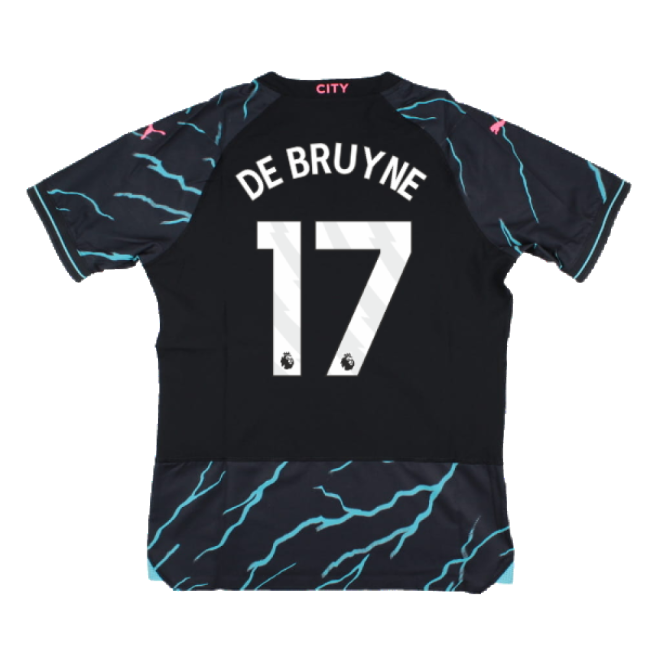Original 2023-2024 Man City Premier League Third Jersey (DE BRUYNE 17)