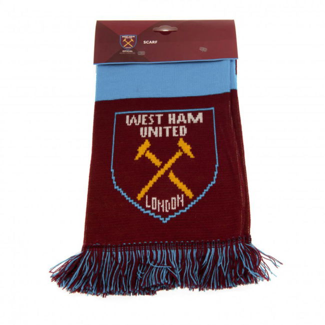 Retro West Ham West Ham United FC Narrow Bar Scarf for Supporter Gear