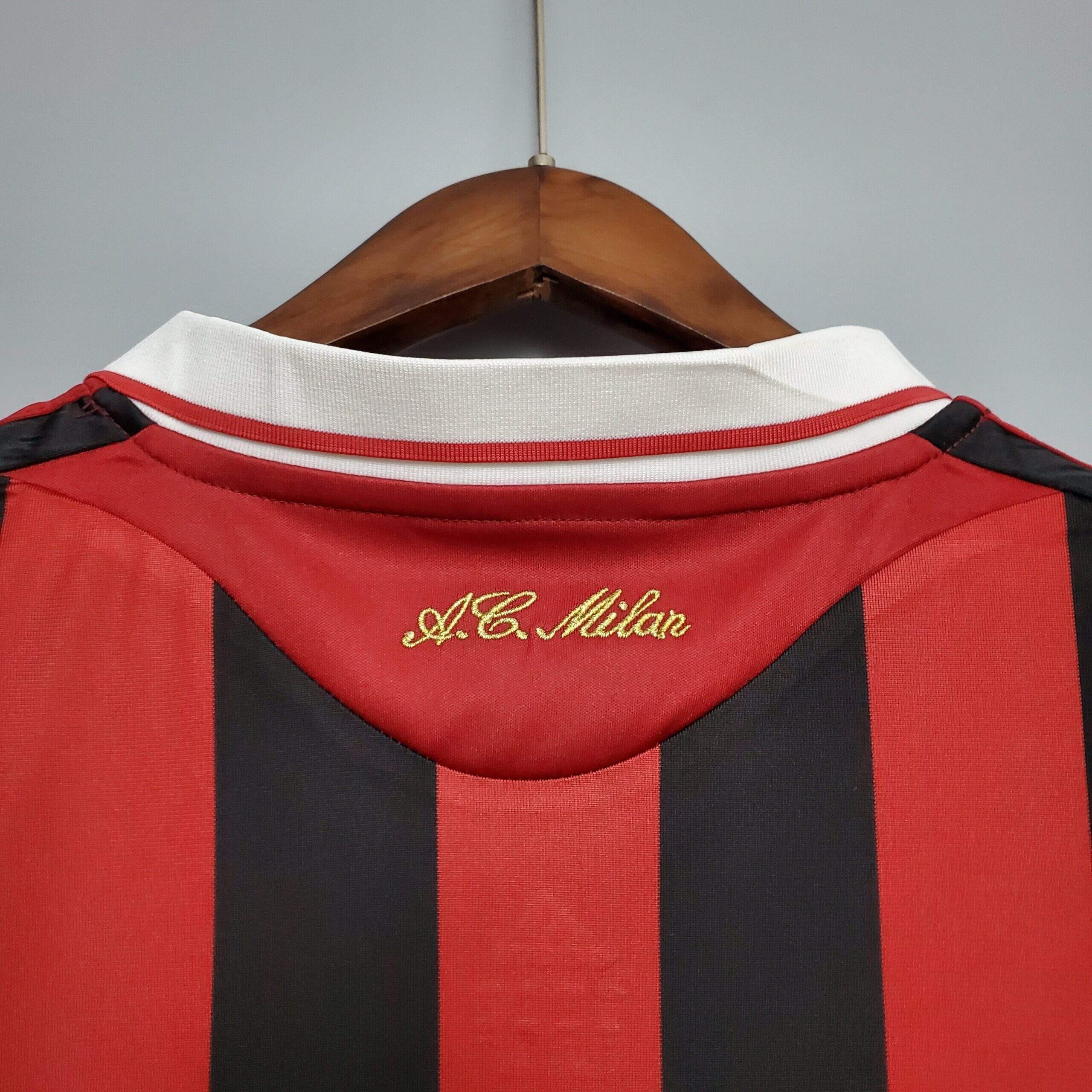 Cheap 2009-2010 AC MILAN Home retro kit