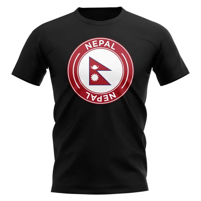 Championship Climate-Control Nepal Football Badge T-Shirt (Black)