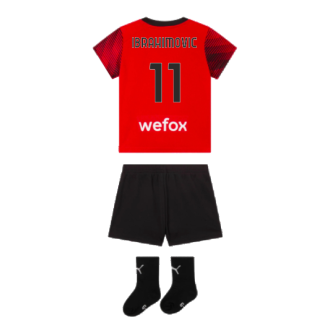 Faithful Acm Ac Milan Home Baby Kit Ibrahimovic #11 Official Licen...