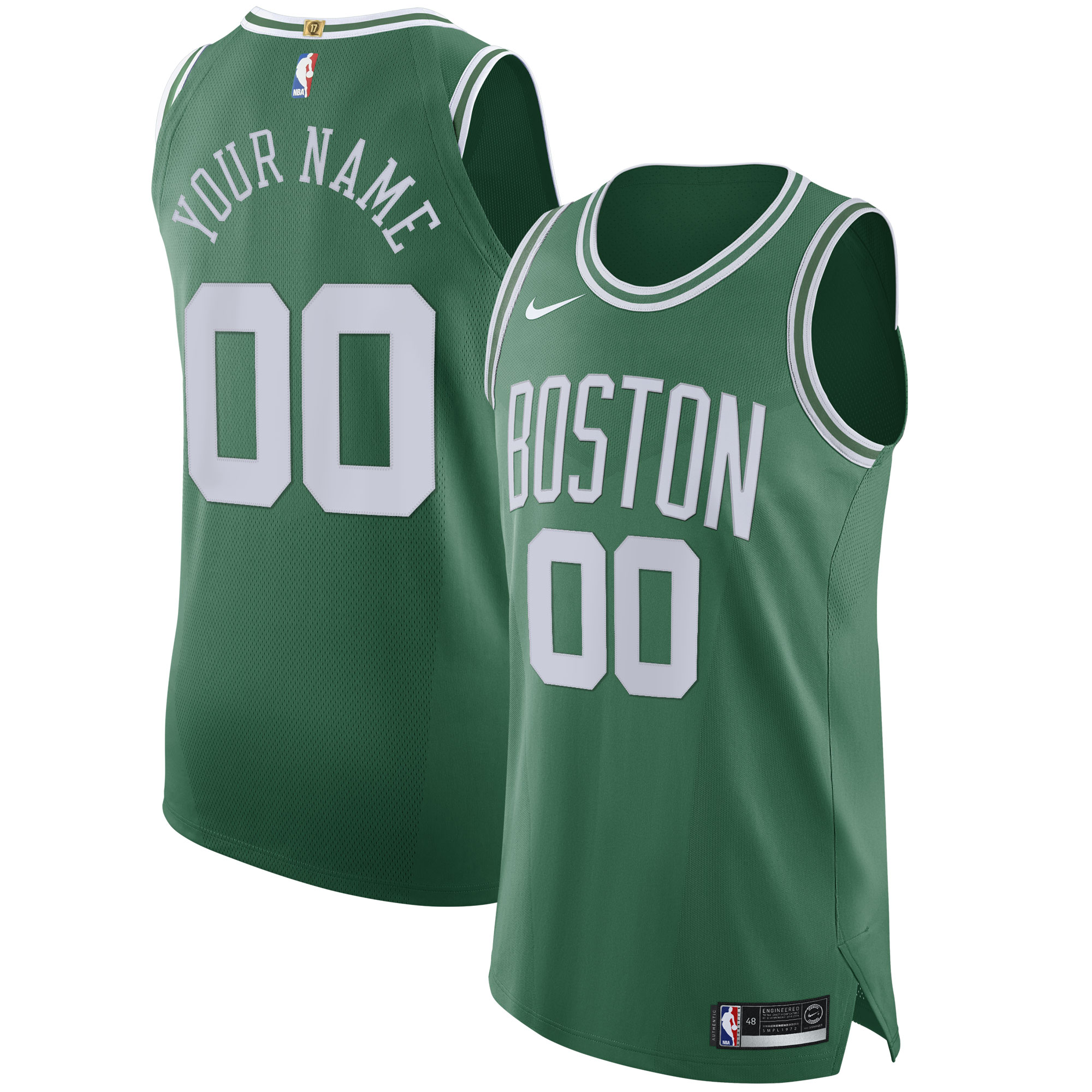[SJH] Women's Boston Celtics 2020/21 Authentic Custom Jersey Green - Icon Edition