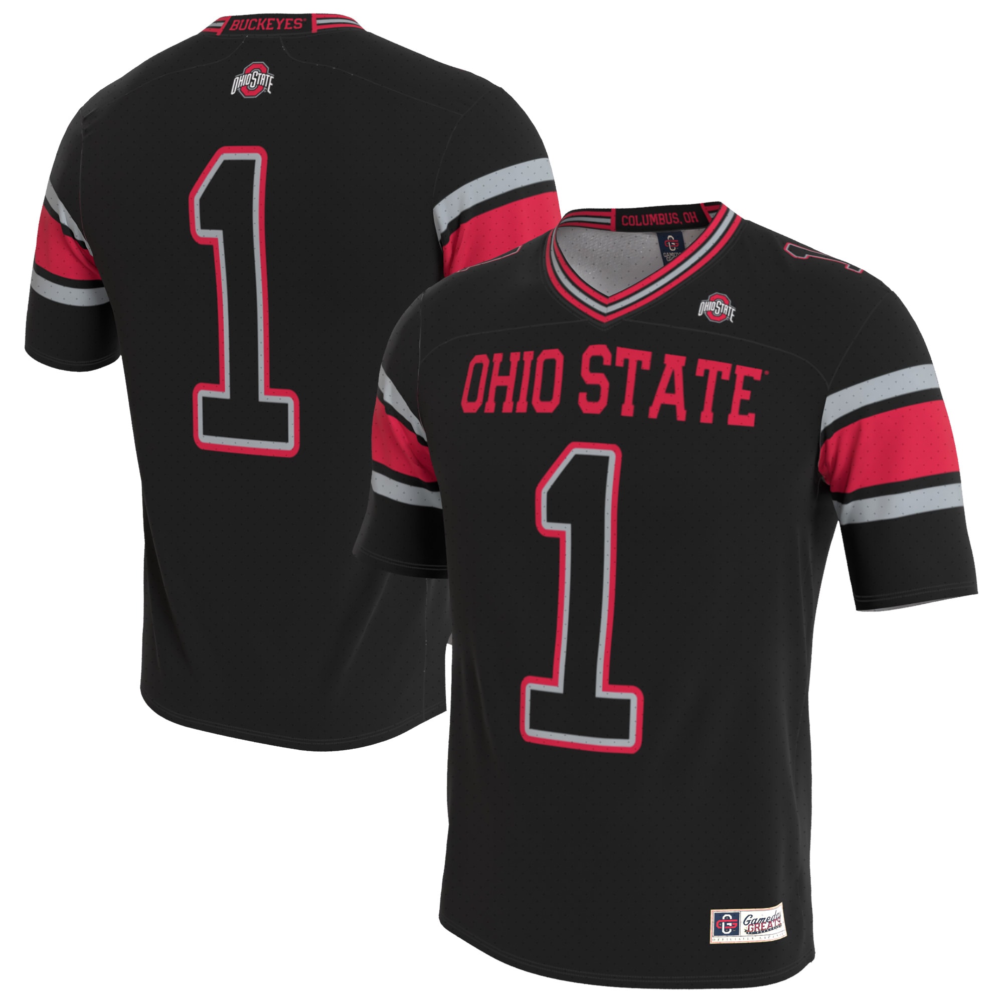 Ohio State Buckeyes GameDay Greats Youth Lightweight Collegiate Football Blackout Fashion 2026 Season Football Jersey