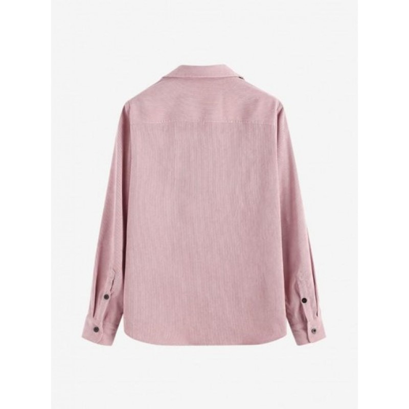 Button Up Pockets Blouse UC2786