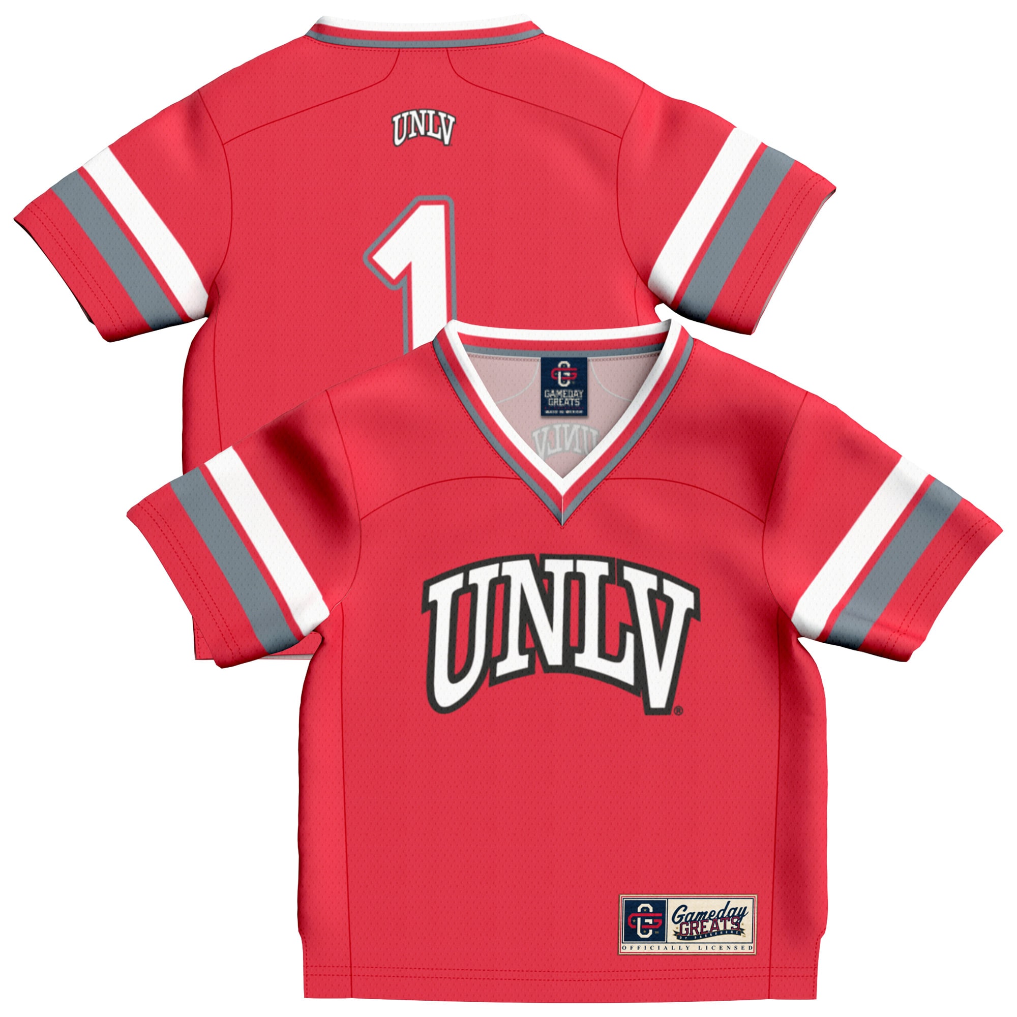 #1 UNLV Rebels GameDay Greats Infant Lightweight Collegiate Football Fashion 2026 Season Football Jersey - Scarlet
