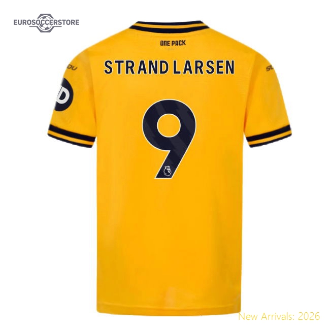 2024-2025 Wolves Home Shirt (Kids) (Strand Larsen 9)