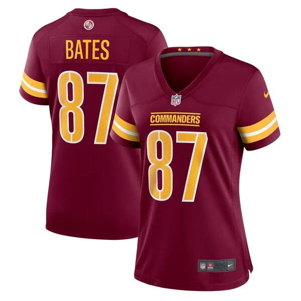 None John Bates Game Jersey - Burgundy | NFL Player Jersey | NFL Footb