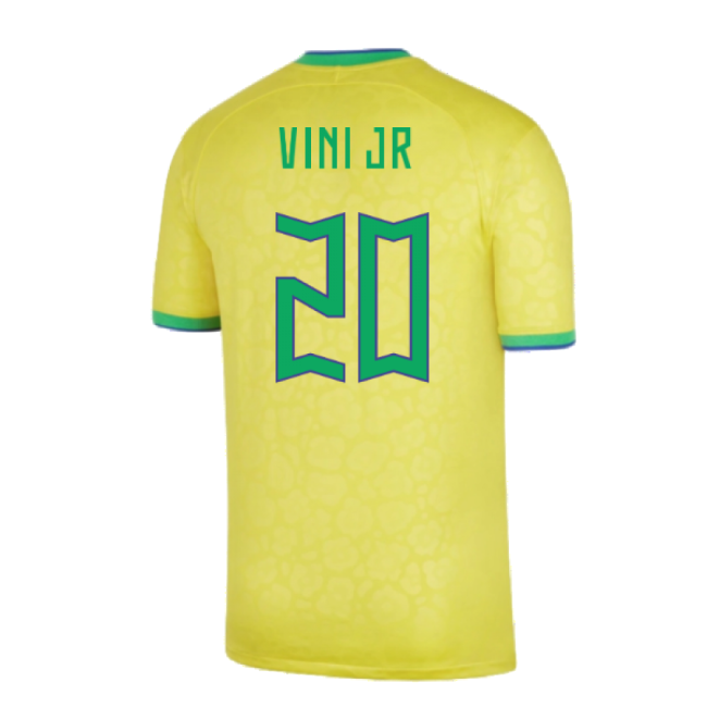 Official 2022-2023 Brazil Home Shirt (Vini Jr 20) Player