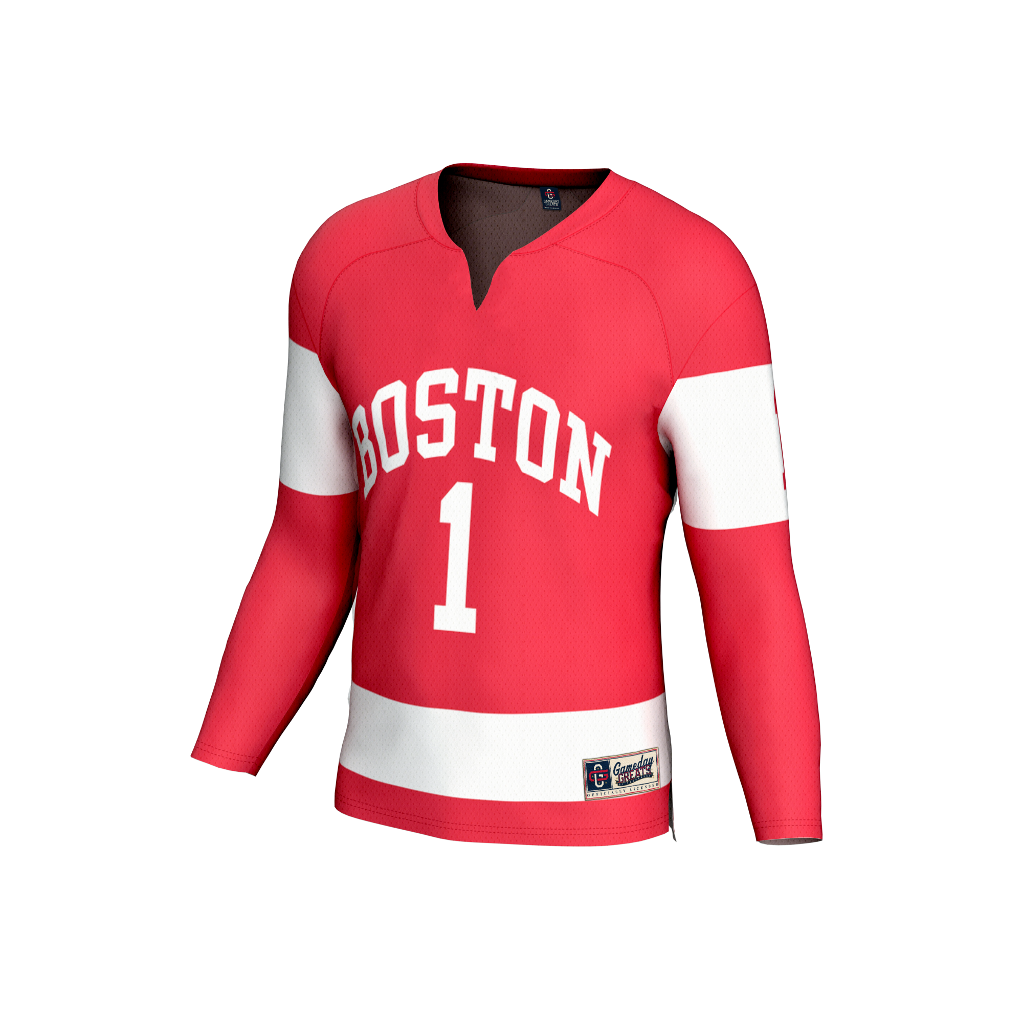 [DDG] Boston University GameDay Greats Youth Lightweight Collegiate Women's Hockey Fashion Jersey - Scarlet