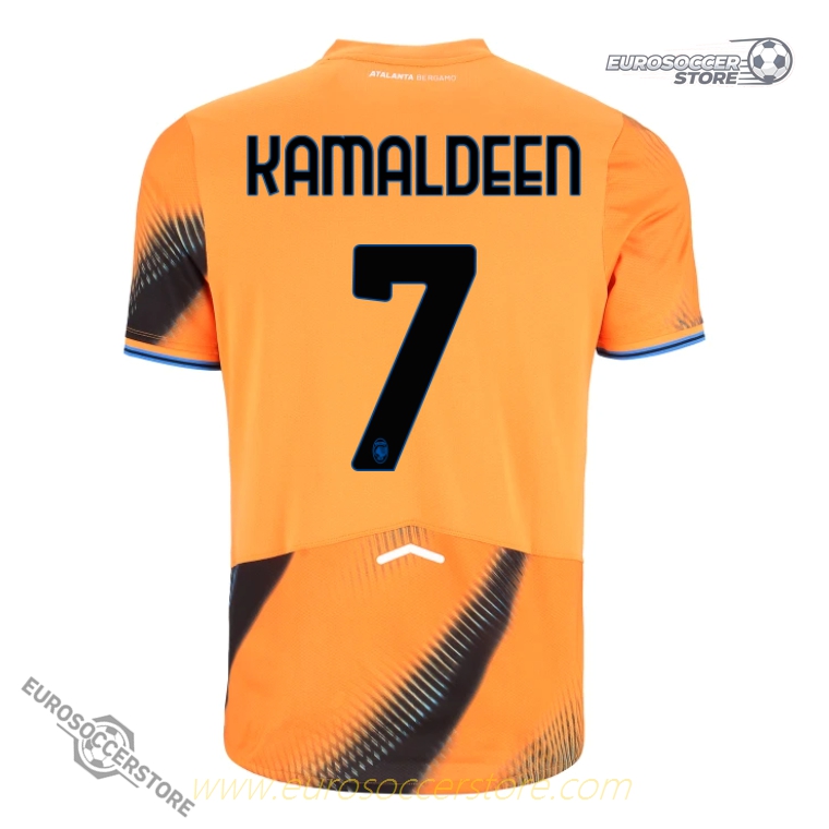 Atalanta's 25-26 Third Jersey featuring KAMALDEEN with the number 7