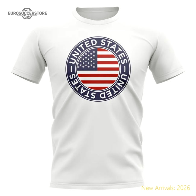 Usmnt Football Badge T-shirt (white) - Unbeatable Value