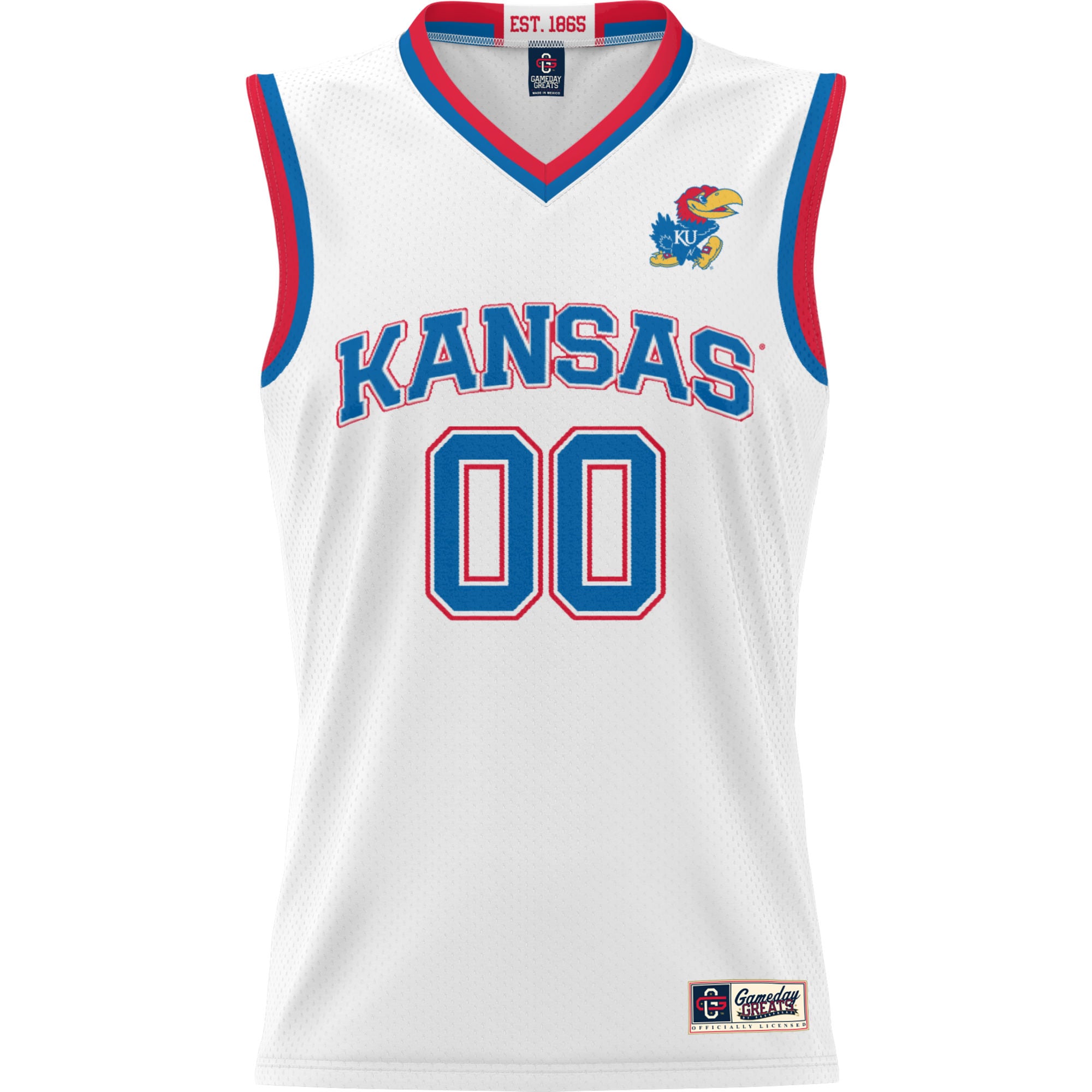 Kansas Jayhawks GameDay Greats Lightweight NIL Pick-A-Player Men's Basketball Jersey - White
