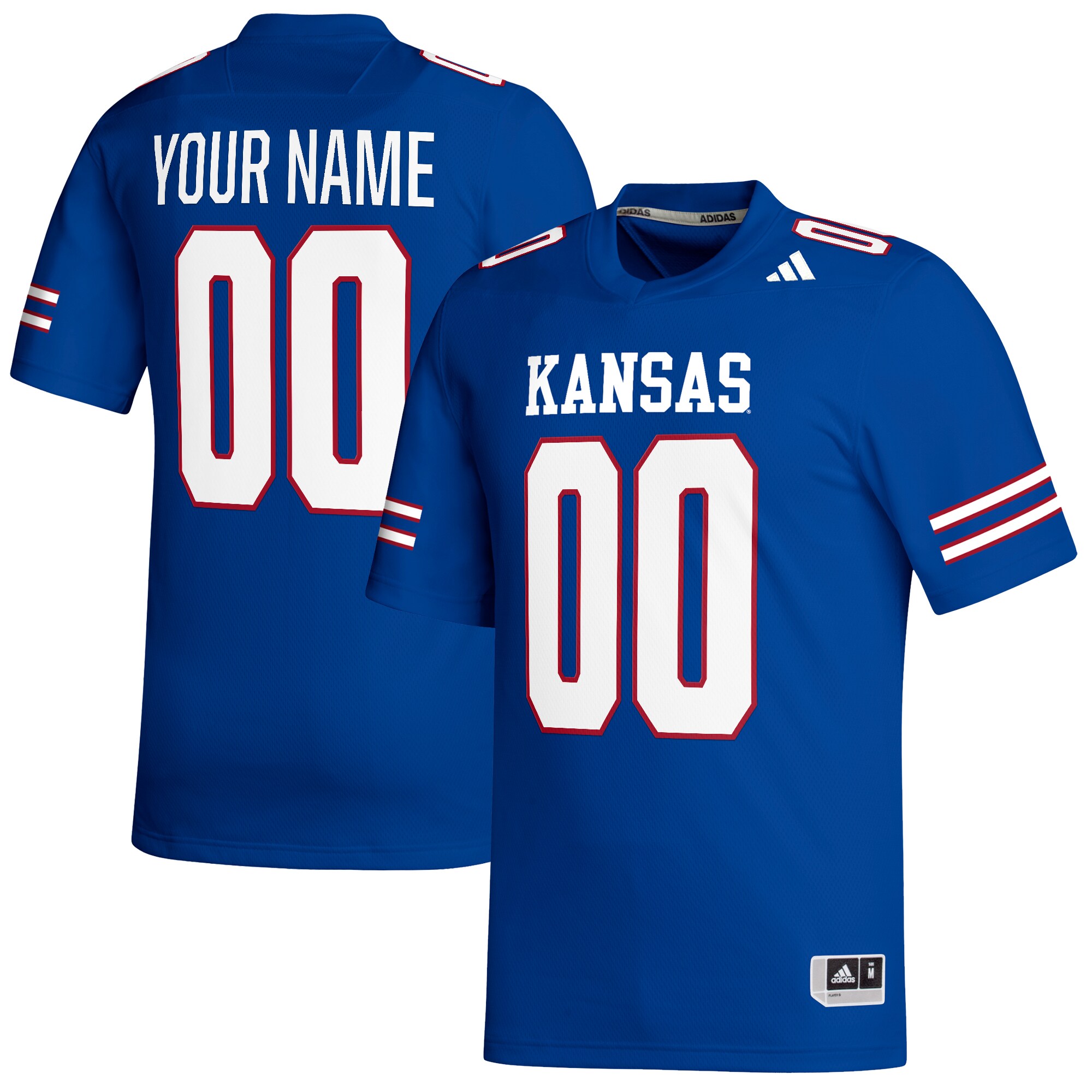 Kansas Jayhawks Replica Custom Football Jersey - Royal