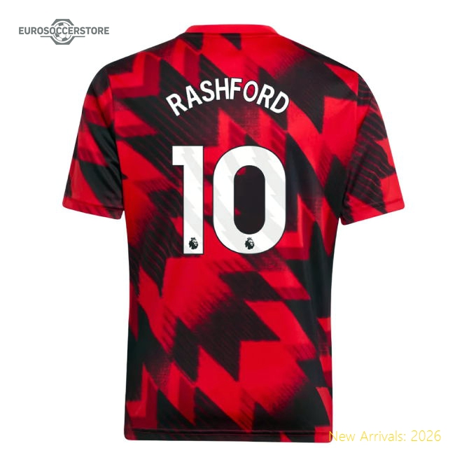 2025-2026 Man Utd Kids Durable Rashford Jersey Climacool