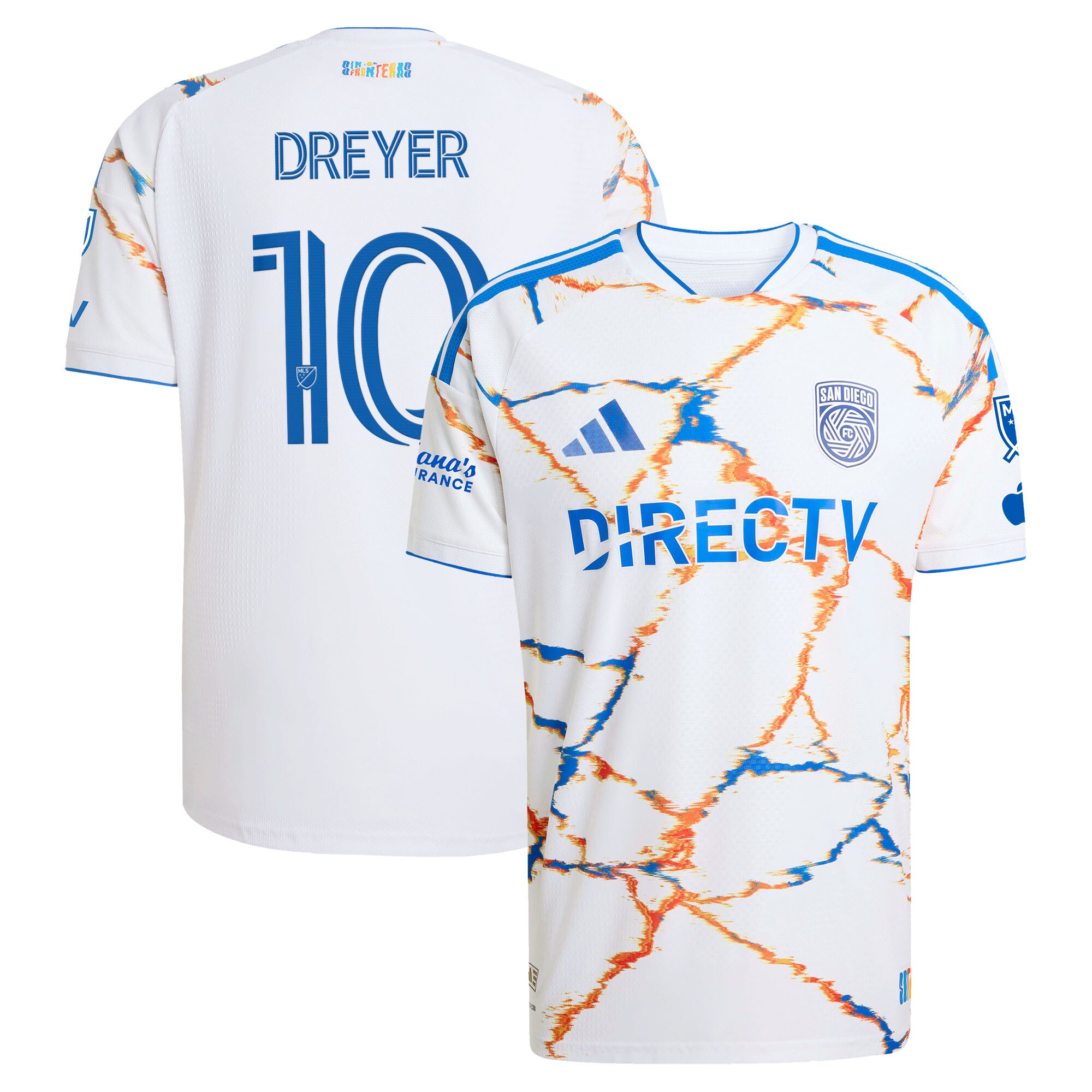 [SJH] Anders Dreyer San Diego FC 2026 Unprecedented Unity Kit On-Field Authentic Patch Jersey - White